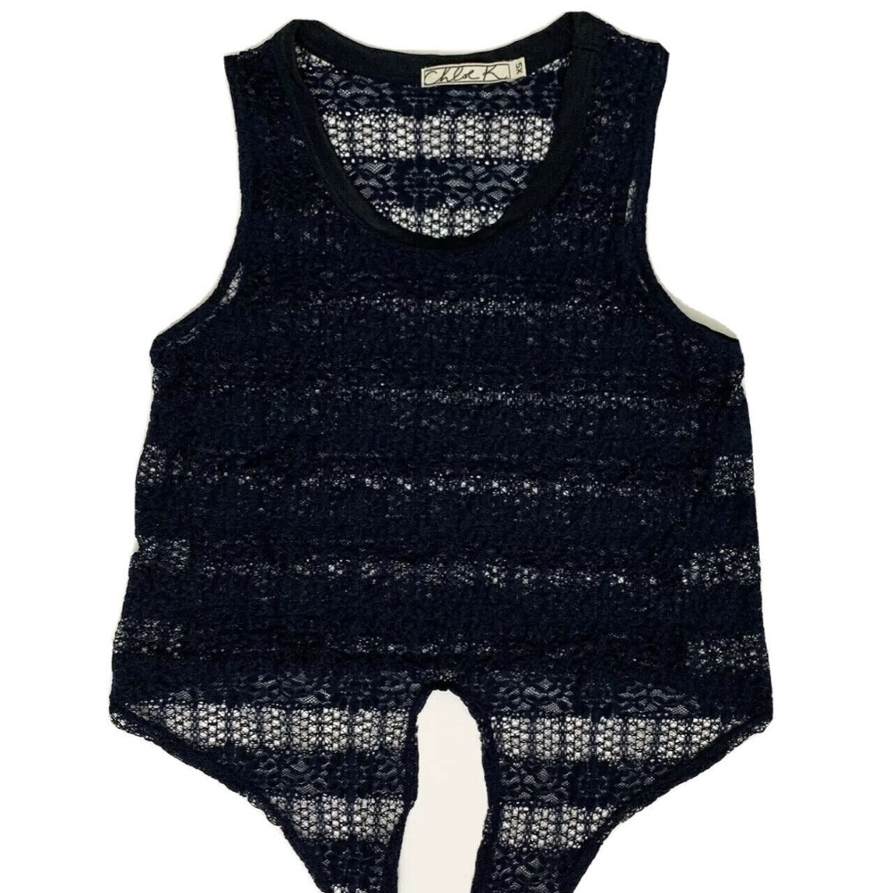 Chloe K See Through Sleeveless Crop Top